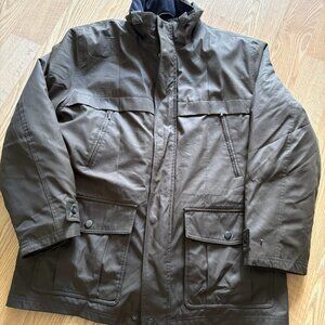 Michael Kors Men's Size Large Olive Full Zip Jacket Coat Zipped Pockets